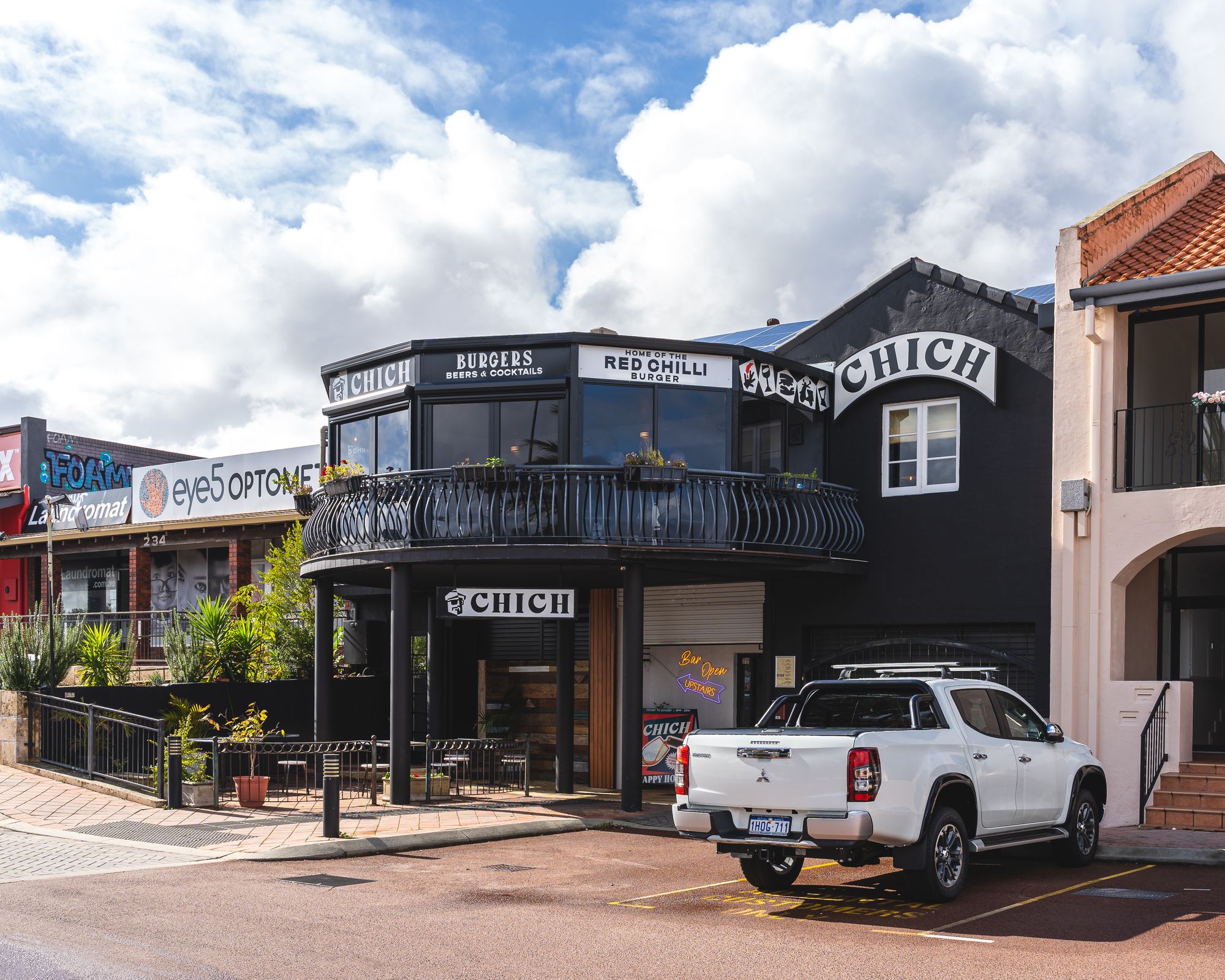 Exterior of CHICH with a ute parked in-front