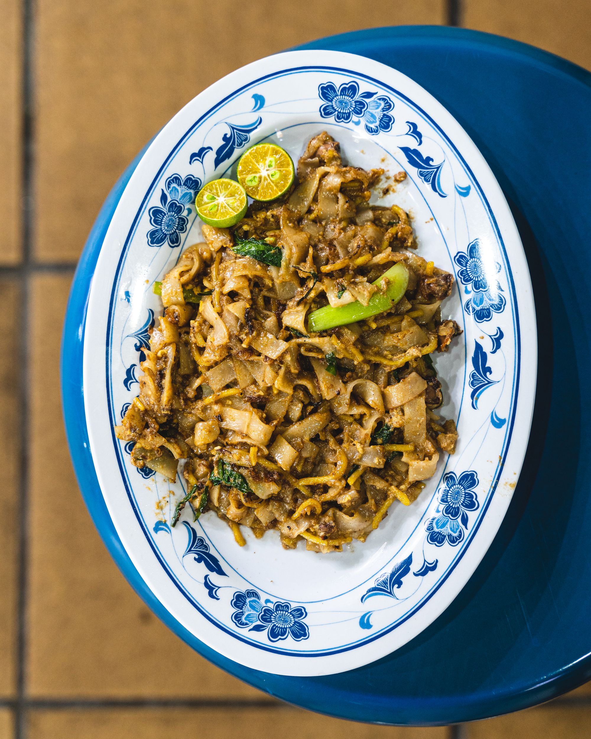 Plate of fried kway teow