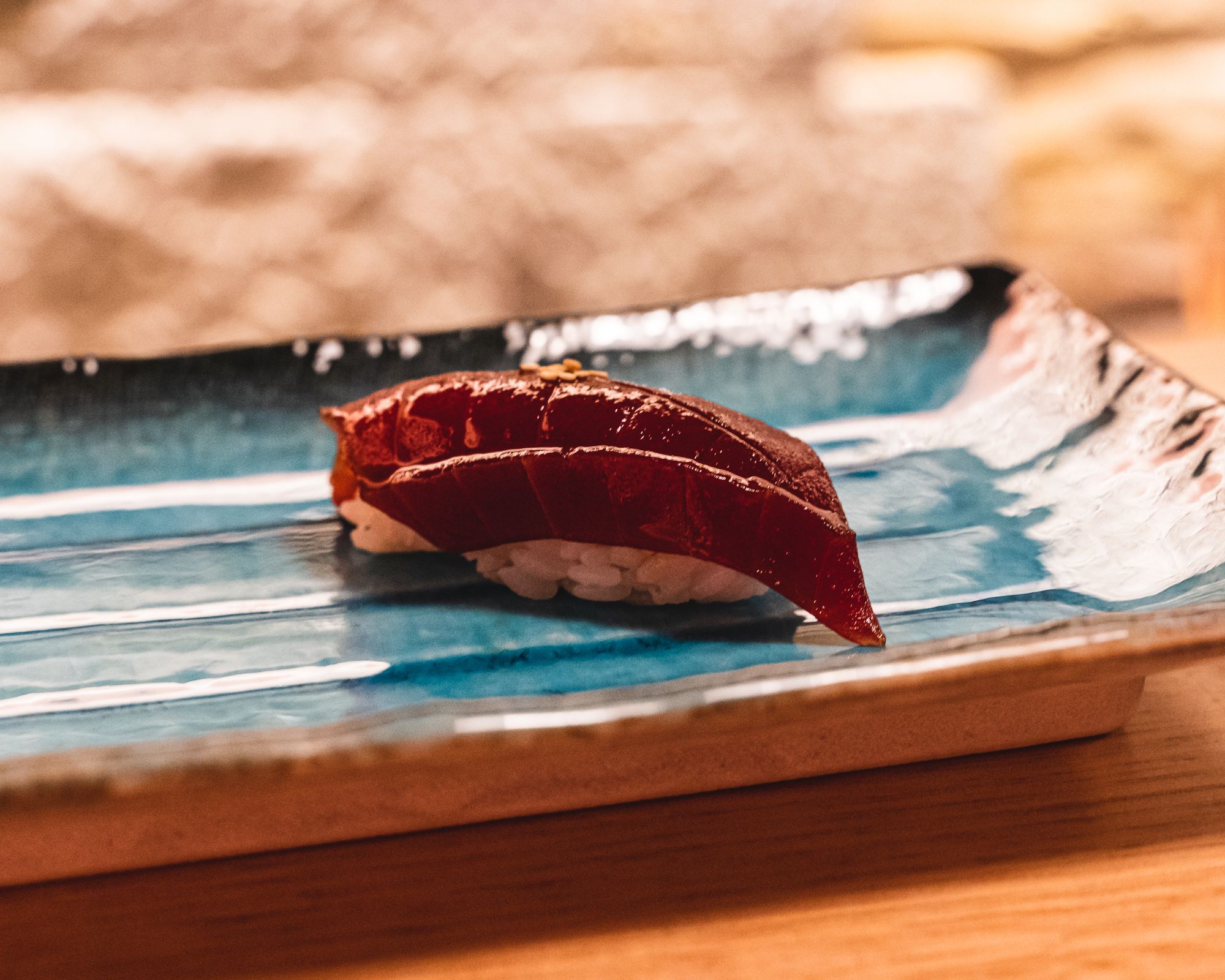 Close up of tuna nigiri