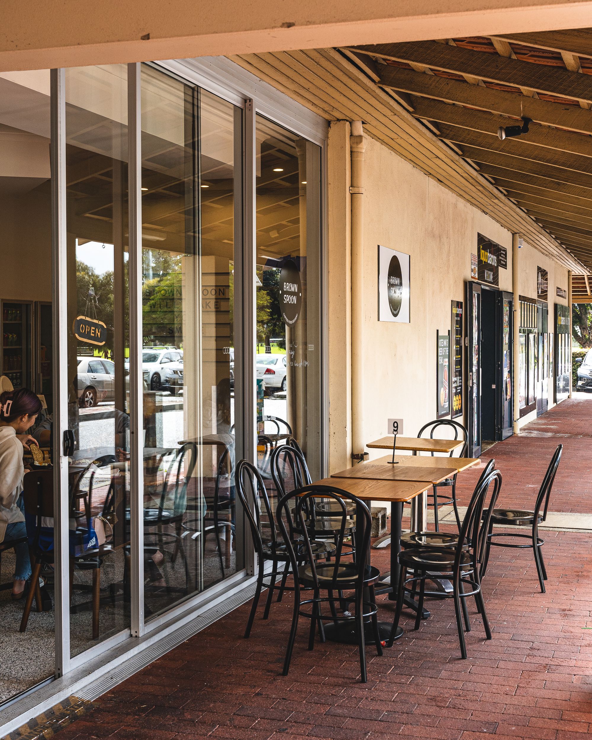 Outside seating at Brown Spoon