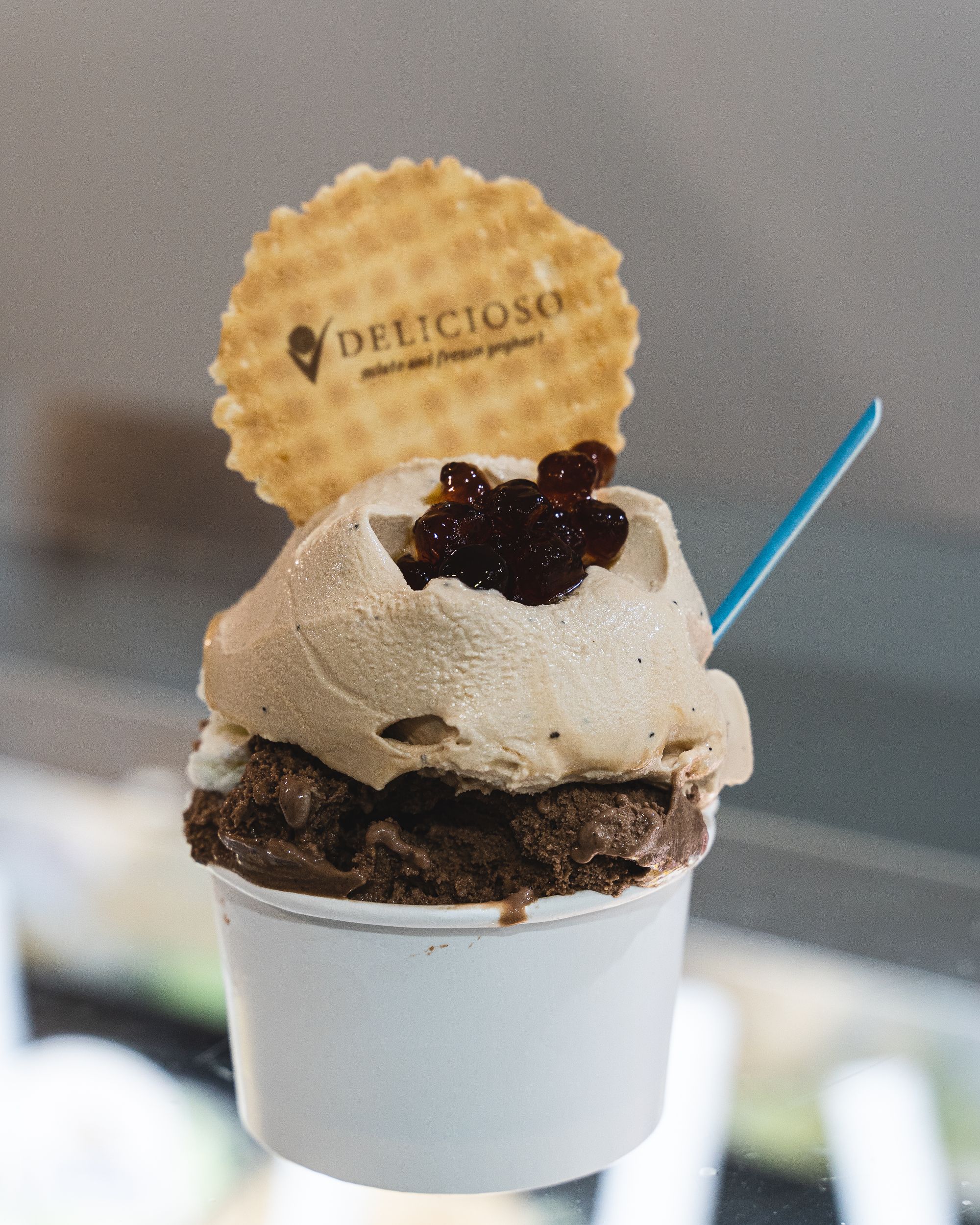 Close up of ice-cream in a cup