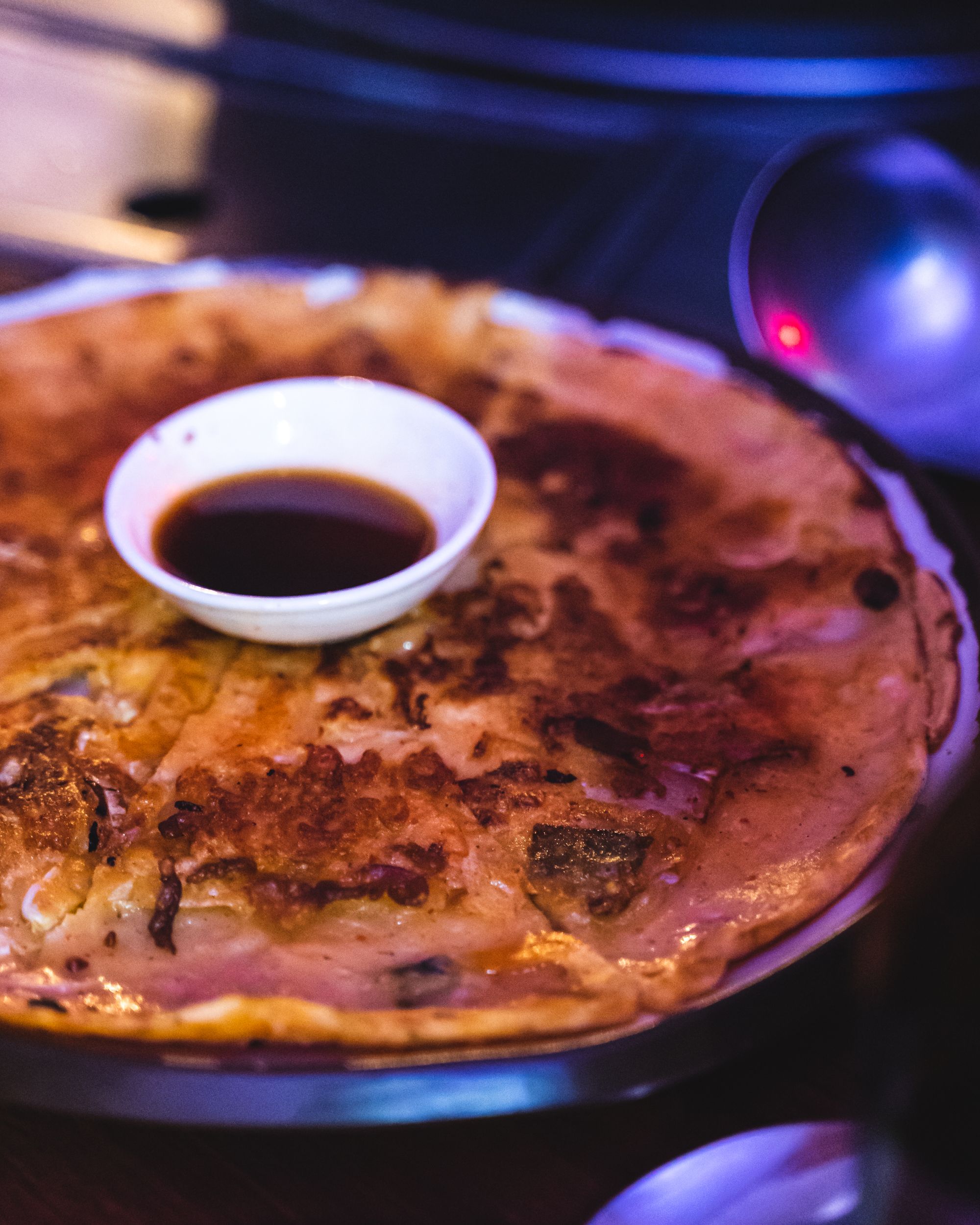 Close-up of kimchi pancake