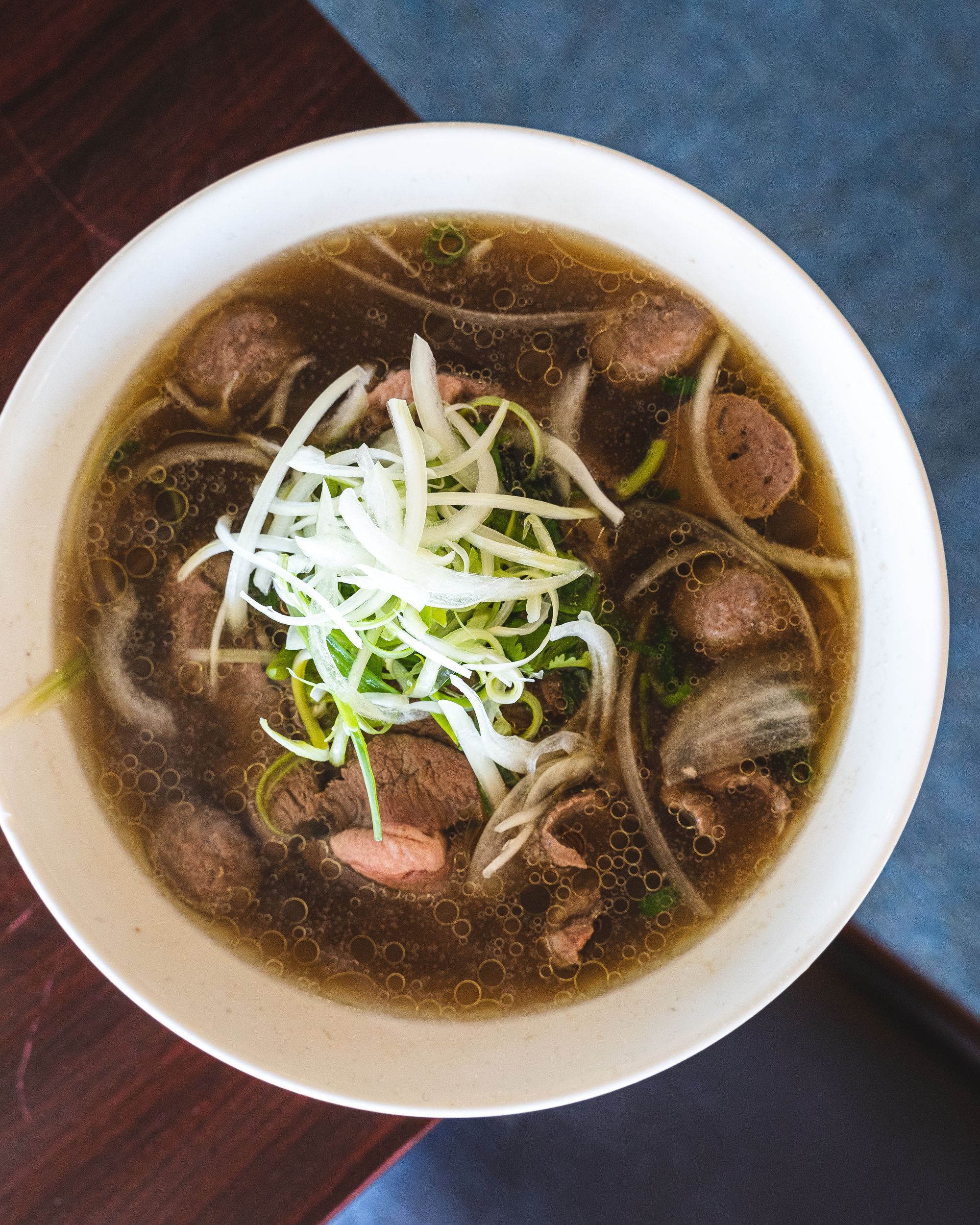 Top down shot of pho