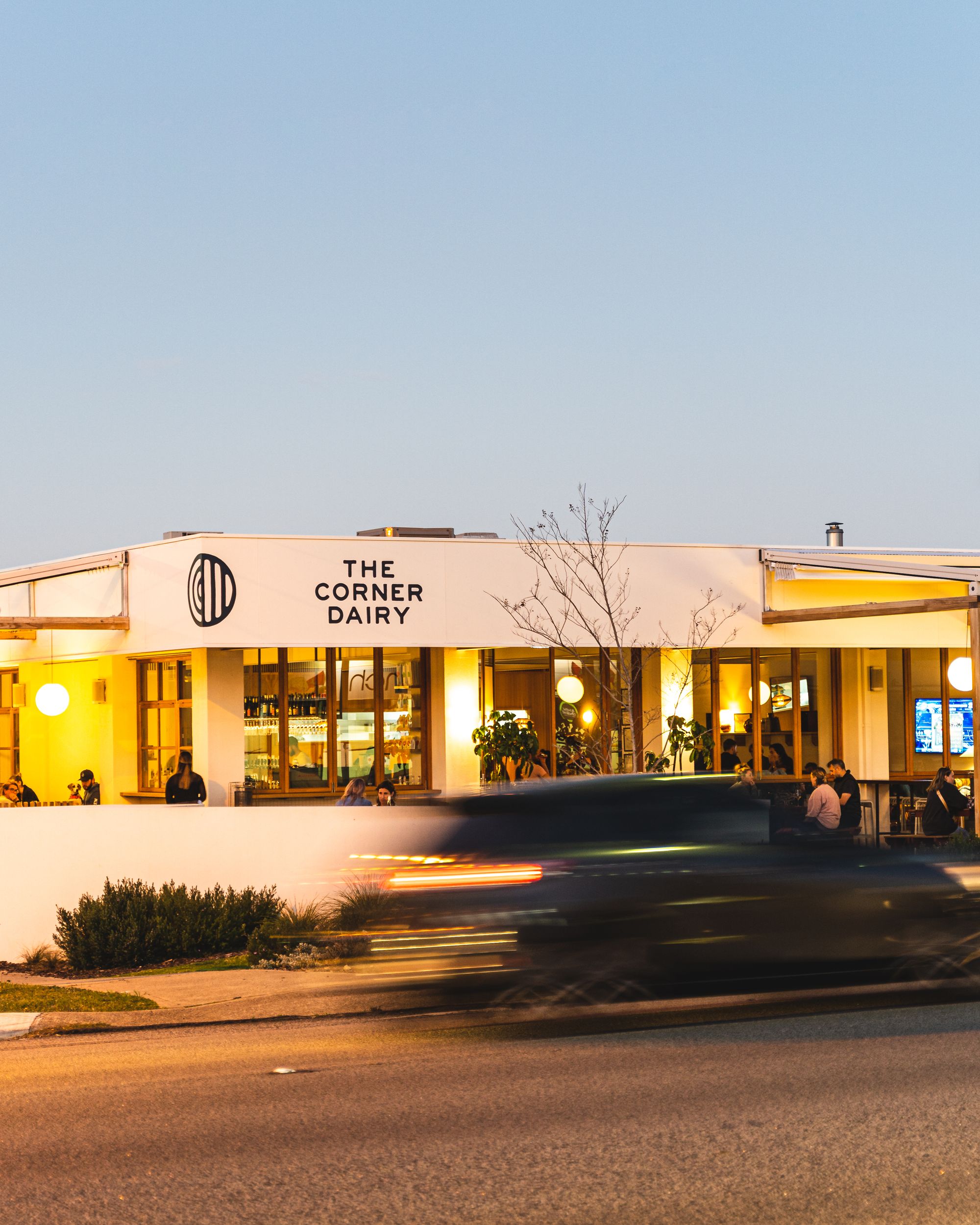 Exterior shot of The Corner Dairy