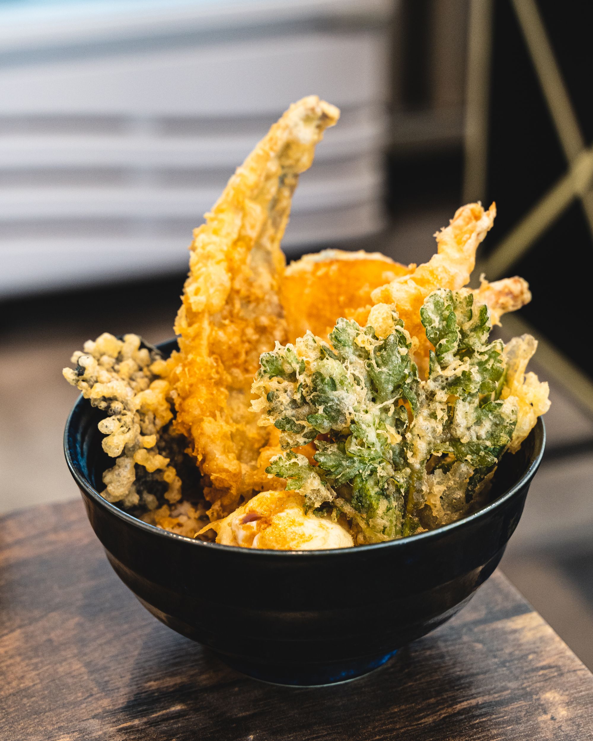 Close up of tempura in a bowl