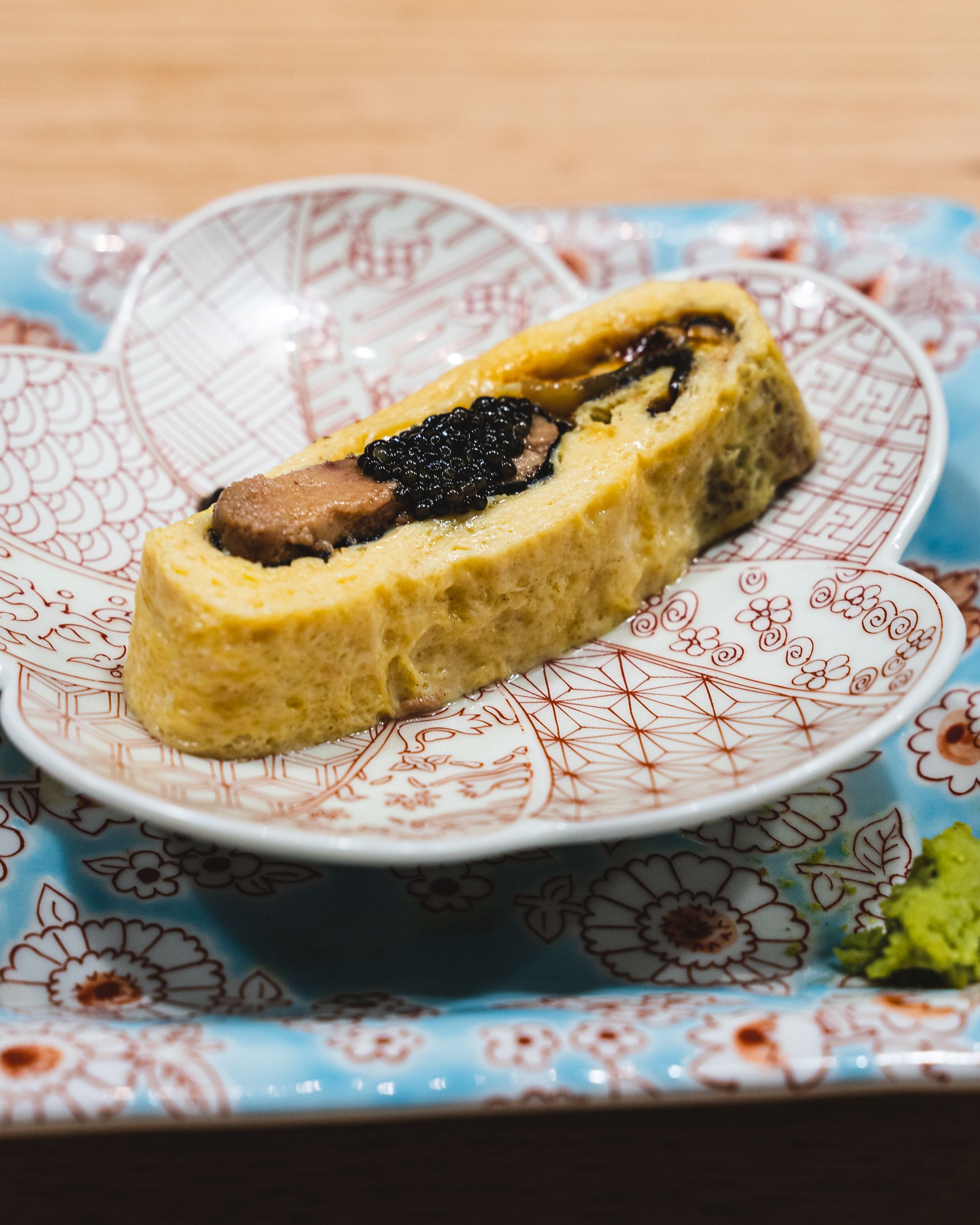 Japanese egg with foie gras, caviar and unagi