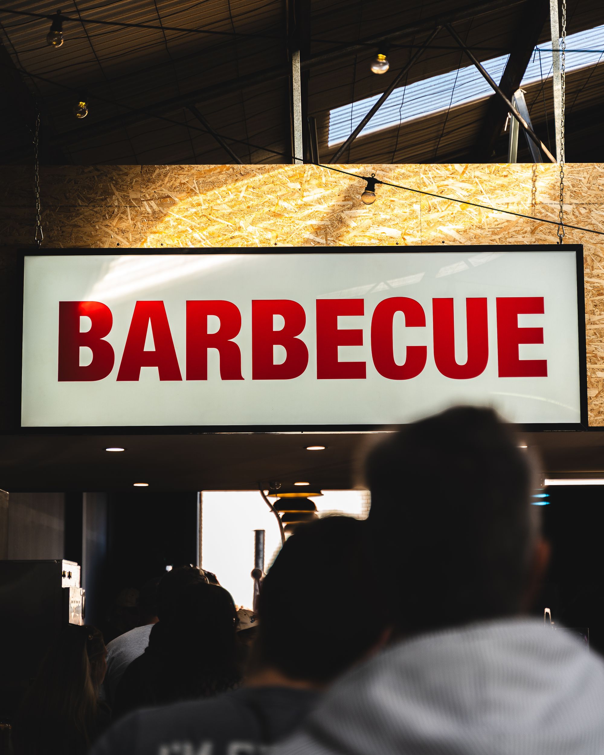 Sign saying barbecue