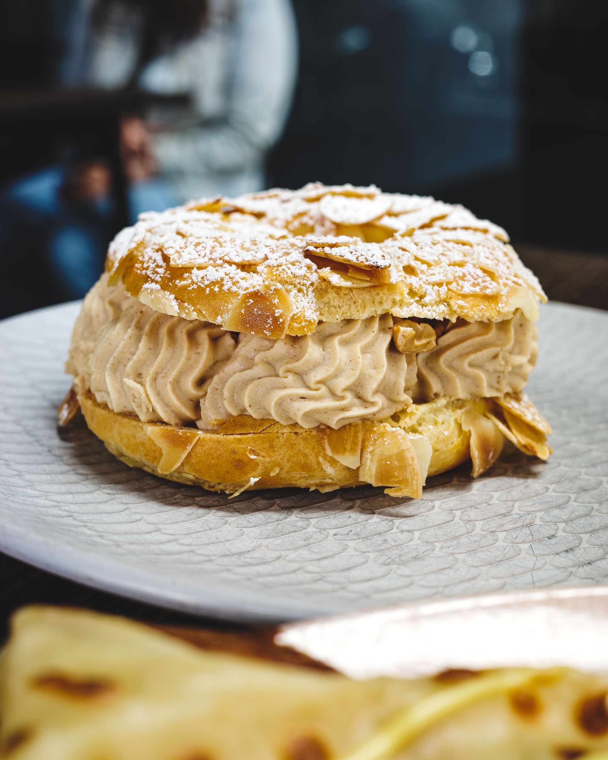 Close up of Paris brest