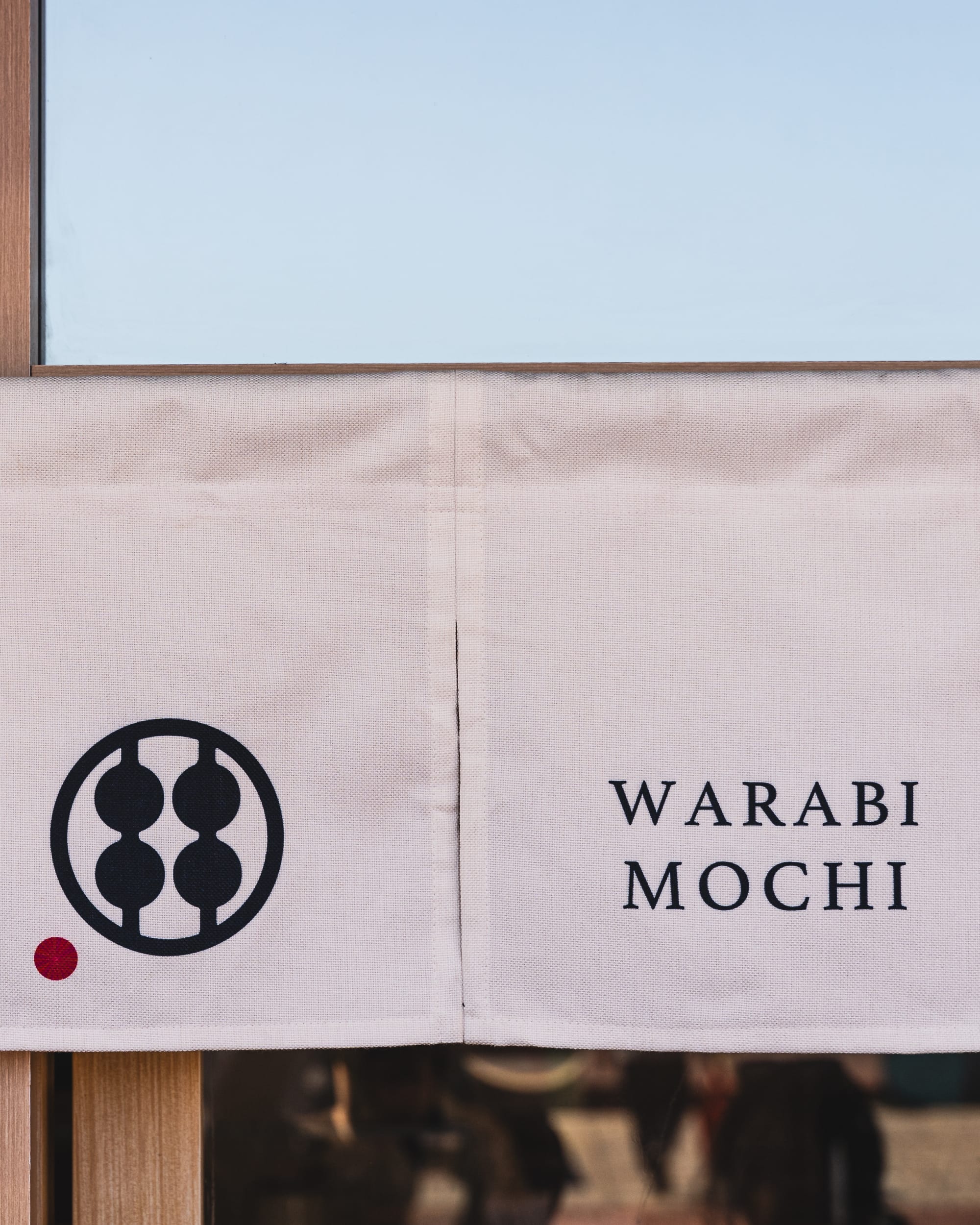 Close up of warabi mochi banner