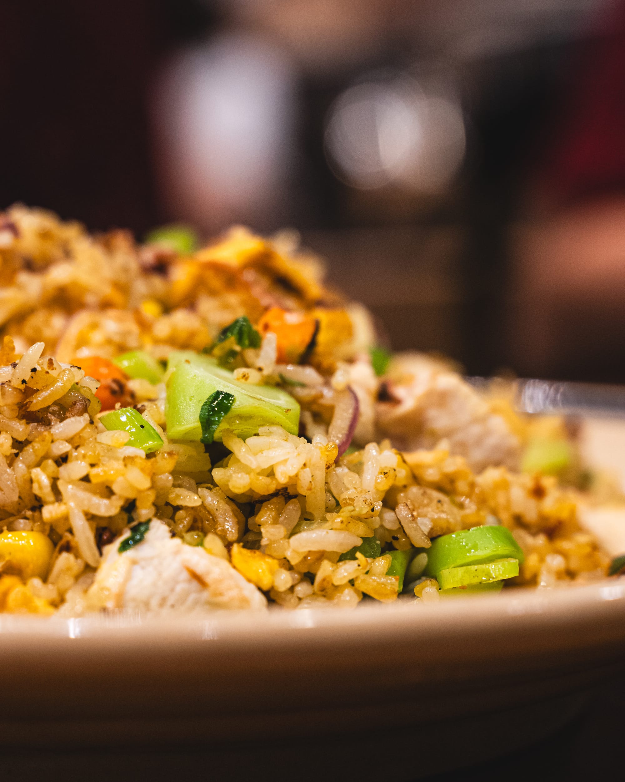 Close up of fried rice