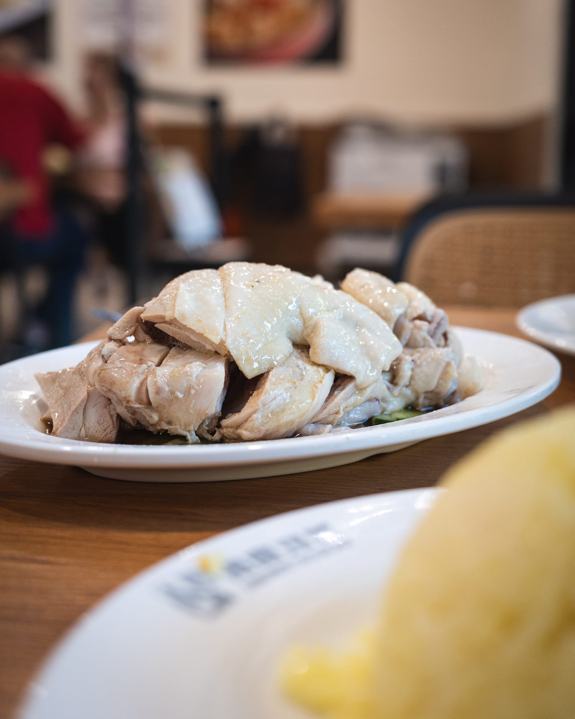 Plate of Hainan chicken